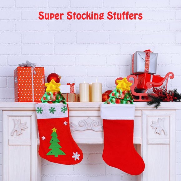 Popping easter bubble pop | Tree Red Christmas Pop It Fidget Toys - Picture 4 of 8